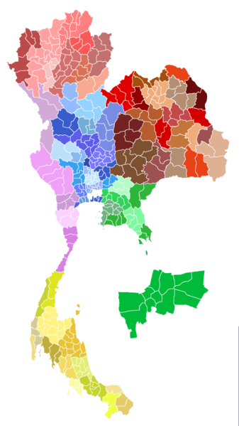 파일:타이 공화국 총선 지역별 선거구(2023).png