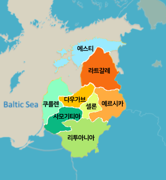 파일:발트 연방 지도 - 주 단위 채색 표기.png
